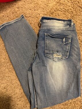 Women's Skinny Jeans in Faded Blue Wash